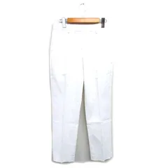 セオリーリュクス theory luxe スラックス パンツ センタープレス コットン シンプル 38 ホワイト 白 /KT17