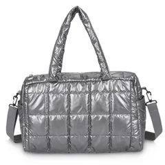 軽量 A4 光沢 キルティング レディース ふわふわ サイドポケット ショルダー 斜めがけ 手提げ トートバッグ 通勤 SH400