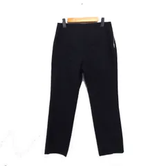 ミラオーウェン Mila Owen スリット パンツ 無地 リネン混 1 ブラック 黒 /FT21