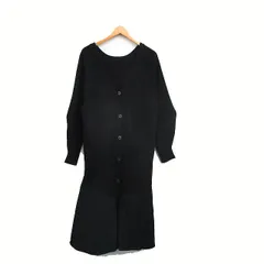 ロフ loaf ワンピース 長袖 ロング 切替 ワンサイズ シンプル ブラック 黒 /KT26