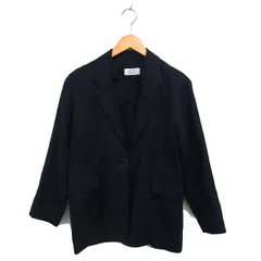 ジャーナルスタンダード レリューム JOURNAL STANDARD relume テーラード ジャケット リネン スリット オーバーサイズ 裏地なし 36 黒 ブラック /NT28