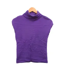 リフレクト Reflect ニット セーター 半袖 タートルネック ウール 9 パープル 紫 /KT9