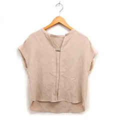 ガリャルダガランテ GALLARDAGALANTE NAVY フレンチスリーブ ブラウス バックジップ タック 半袖 F ベージュ /NT3