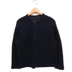 セオリー Theory + コットン ノーカラー ジャケット 無地 S ブラック 黒 /FT17