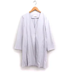 エニィスィス エニシス anySiS ノーカラー コート アウター ミドル丈 無地 3 ライトグレー /FT22
