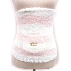 ジェラートピケ gelato pique ボディウォーマー 腹巻 ルームウェア もこもこ ボーダー ロゴ刺繍 F ピンク オフホワイト /NT6