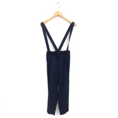 レイビームス Ray Beams テーパード パンツ ロング サスペンダー タック ネイビー 紺 /TT