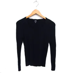 カルバンクラインシーケー Calvin Klein C.K 国内正規品 ウール リブ ニット カットソー ラウンドネック ハイゲージ 長袖 6 黒 ブラック /NT15