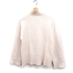 ミラオーウェン Mila Owen カシミヤ混 ニット セーター 長袖 ハイネック 無地 ウール 0 アイボリー 白 /FT37