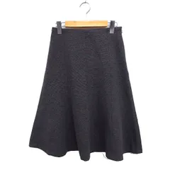 セオリーリュクス theory luxe フレアスカート ひざ丈 無地 38 グレー 灰 /FT45