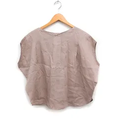 アーバンリサーチ ドアーズ URBAN RESEARCH DOORS フレンチスリーブ ブラウス Vネック バックボタン 無地 リネン 麻 One ベージュ /FT29