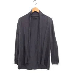 ザラ ZARA ニット カーディガン オープン 無地 M チャコール /FT35