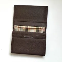 バーバリー　BURBERRY 名刺入れ　カードケース　ノバチェック　ダークブラウン
