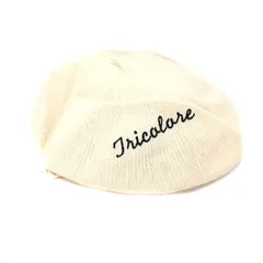 チャイルドウーマン CHILD WOMAN タグ付き ベレー帽 コットン 文字 刺繍 F アイボリー 白 /KT1