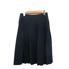 セオリー Theory フレア スカート ロング コットン シンプル 0 ネイビー 紺 /KT4