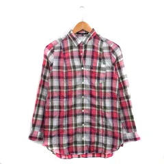 マカフィー MACPHEE トゥモローランド シャツ ブラウス 長袖 コットン チェック 38 ピンク /KT26