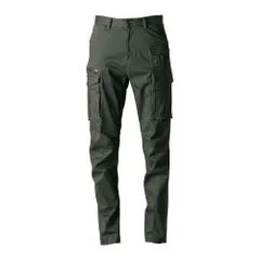 新品 [アイズフロンティア] 3D ストレッチ コットン カーゴパンツ 7852 通年 作業服 82 15アーミ―グリーン