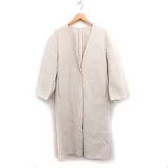 フレイアイディー FRAY I.D ノーカラー コート アウター ロング 無地 起毛 ONE ホワイト 白 /FT26