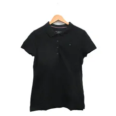トミーヒルフィガー TOMMY HILFIGER 国内正規品 ポロシャツ 半袖 コットン シンプル S ブラック 黒 /KT24