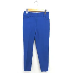 プラステ PLST スティックパンツ センタープレス リネンブレンド ロング XS ブルー 青 /TT