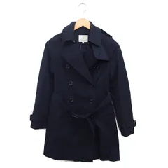 B&Y ユナイテッドアローズ BEAUTY&YOUTH ビューティー&ユース トレンチコート アウター ミディ丈 無地 コットン 綿 S ネイビー 紺 /FT4