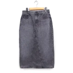 ユニクロ UNIQLO JEANS デニム タイトスカート ロング丈 スリット 67 グレー 灰 /FT21
