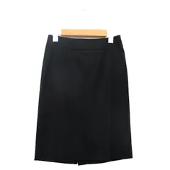 コムサデモード COMME CA DU MODE タイトスカート ミニ ウール シンプル 7 ブラック 黒 /KT13