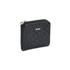 新品 Mary Quant マリークワント キルトフォームデイジー ウォレット 財布 (ブラック)