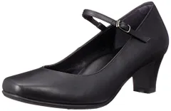 新品 [アシックスウォーキング] パンプス ソフトクッションヒール スクエアトゥ ヒール5cm 足囲3E WP862T 天然皮革 25.0