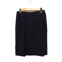 ボールジー BALLSEY トゥモローランド タック タイトスカート ひざ丈 スリット 無地 ウール 38 ブラック 黒 /FT12