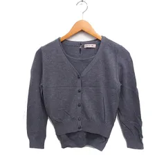 アプワイザーリッシェ Apuweiser-riche アンサンブル ニット カーディガン インナーニット ビーズ装飾 2 グレー 灰 /FT28