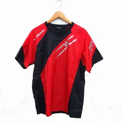ミズノ MIZUNO 半袖 ウインドブレーカー ピステ シャツ スポーツウエア O レッド 赤 ブラック 黒 /FT31