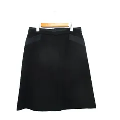 バリー BALLY 台形 スカート 膝丈 ウール シンプル 36 ブラック 黒 /KT12