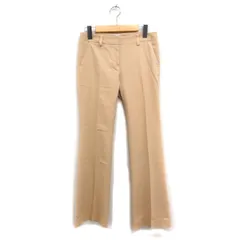 セオリー Theory スラックス センタープレス フレア パンツ 無地 コットン 綿 XO イエローベージュ /FT11