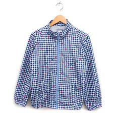 ギャップキッズ GAP KIDS 子供服 ウィンドバスター チェック 星柄 ナイロン ジャケット XXL ブルー 青 /FT23
