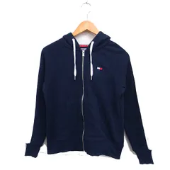 トミーヒルフィガー TOMMY HILFIGER SPORT 国内正規品 ジップアップ パーカー 裏毛 スウェット コットン 綿 XS ネイビー 紺 /FT38