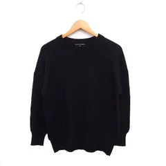 23区 オンワード樫山 ウール ニット セーター 長袖 クルーネック 無地 38 ブラック 黒 /FT16