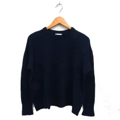 フリークスストア FREAKS STORE Sig ニット セーター ボートネック ウール混 リブ ワイド 長袖 F 紺 ネイビー /NT29