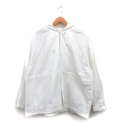 ユナイテッドアローズ UNITED ARROWS MARW パーカー ジップアップ フード コットン シンプル 38 ホワイト 白 /KT20