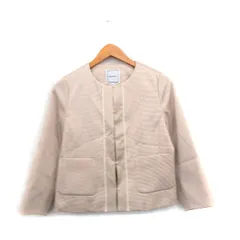 アナトリエ ANATELIER ノーカラージャケット シンプル 38 ベージュ /KT24