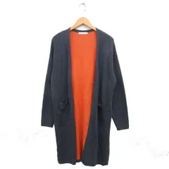 マウジー MOUSSY ロング カーディガン ニット オープン コットン混 スリット 長袖 F グレー /NT28