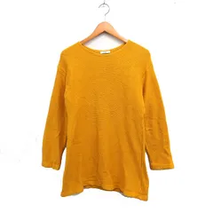 クラネ CLANE ルーズ ヴィンテージ ロングスリーブ トップス 無地 コットン 綿 1 マスタード 黄 /FT30