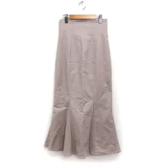 スナイデル SNIDEL マーメイドスカート ロング マキシ丈 無地 コットン 綿 1 グレーベージュ /FT17