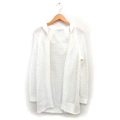 ギャップ GAP カーディガン ニット ロング コットン 綿 フード リブ ラグランスリーブ 長袖 XS オフホワイト /NT4