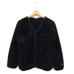 チャンピオン CHAMPION ボア ジャケット ロゴ刺繍 スナップボタン アウター L 黒 ブラック /NT11