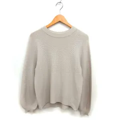 ミッシェルクラン MICHEL KLEIN ボートネック ニット セーター ウール混 リブ ラグランスリーブ 長袖 38 グレージュ /NT23