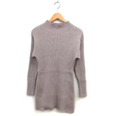 スナイデル SNIDEL リブ ニット チュニック ハイネック ストレッチ 長袖 ONE ピンク /NT8