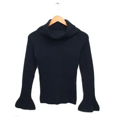 ロイスクレヨン Lois CRAYON オフタートルネック ニット セーター 長袖 ウール混 アルパカ混 M グリーン 緑 /FT30