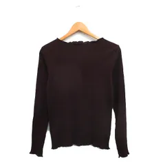 フリークスストア FREAKS STORE リブ ニット セーター 長袖 コットン シンプル F ブラウン 茶 /KT17