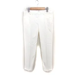 セオリー Theory クロップド サブリナ パンツ センタープレス 無地 00 ホワイト 白 /FT43